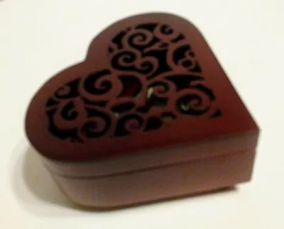 Wooden Music Heart Shaped Box Cutout Happy Birthday Tune • $10.80