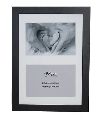 Multi Aperture Photo Picture WOOD Frames Holds 2 3 Or 4 Photos Various Sizes  • £7.50