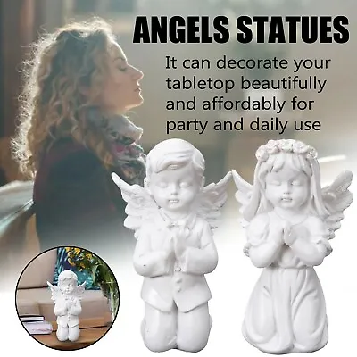 Adorable Praying Cherubs Angels Statues Figurine Garden Sculpture Home Ornaments • £7.07