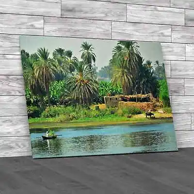 Nile Riverside Egypt Canvas Print Large Picture Wall Art • £18.95