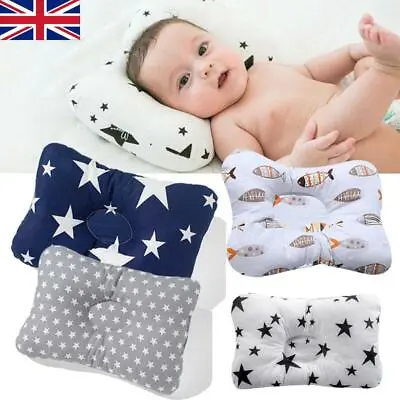 £5.42 • Buy Newborn Baby Cotton Pillow Prevent Flat Head Infant Anti Roll Pillow Positioner