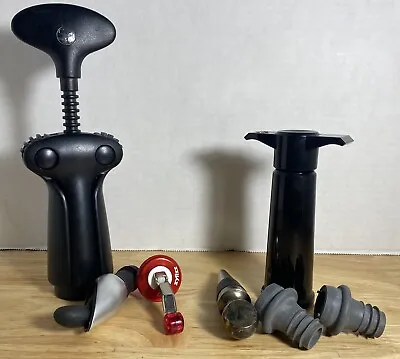 Four Wine Stoppers & A Corkscrew - Zyliss Metrokane & Unbranded/Used • $20