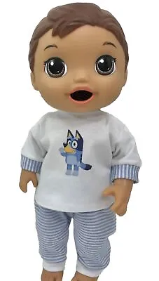 💙  BLUEY Theme Boy Doll Clothes Fits 12” Baby Alive Dolls T-Shirt + Pants NEW💙 • $12.99
