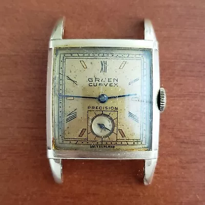 Gruen Curvex Precision Men's Vintage Watch Cal. 440 For Parts/Repair (Runs) • $95