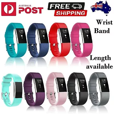 $7.99 • Buy Replacement Sport Silicone Rubber Watch Strap Band For Fitbit Charge 2 Band S-L