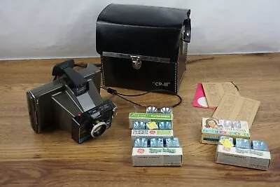 Vintage Polaroid Colorpack II Land Camera W/ Flash Cubes & Case  ~NOT TESTED~ • $24.95