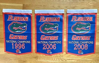 Florida Gators Football National Champions 3 Banners/Flags Set 18.5  X 11.5  • $24