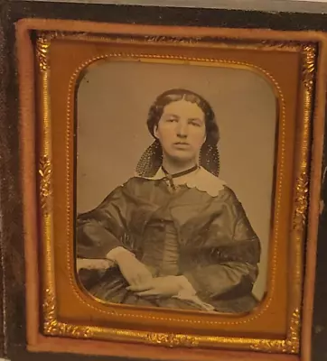 1850's 9th Daguerreotype...beautiful Elegant Young Lady Sharp Image • $90