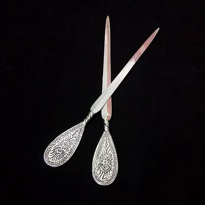 Hair Accessories Tribal Exotic Chinese Hand-carved Miao Silver Hairpin 1piece • $20