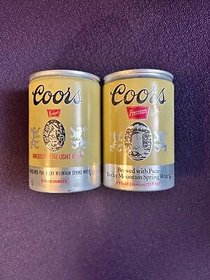 Lot Of 2 Vintage Coors Banquet & Premium 8oz Aluminium Beer Cans Pull Tab 1970s • $2.99