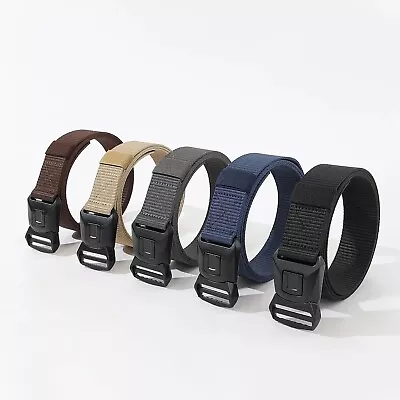 Quick Button Release Buckle Military Belt Strap Tactical Rigger Waistband • $11.79