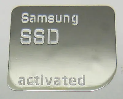 Lot Of 5 Samsung SSD Activated Silver Chrome Finish Metallic Stickers 18 X 20mm • $6.99