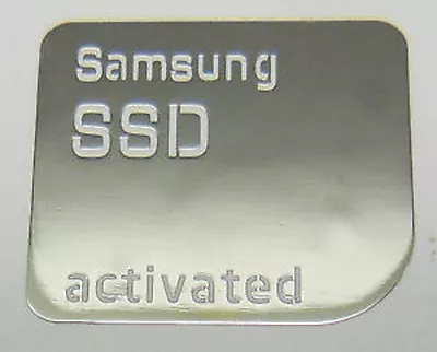 Samsung SSD Activated Silver Chrome Finish Metallic Sticker 18 X 20mm • $1.69