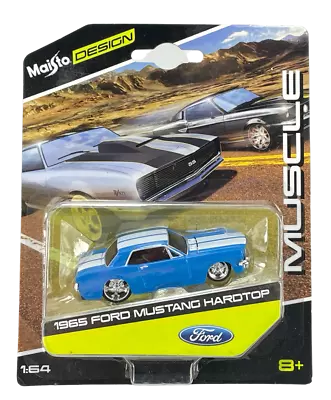 Maisto Outlaws 1965 Ford Mustang Hardtop Blue 1:64 Die Cast Metal Model New  • $11.40