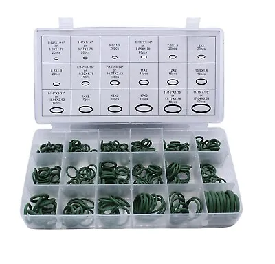 270Pcs Air Conditioning Rubber O Ring Seal Assortment Kit Green Air Con 18 Sizes • £7