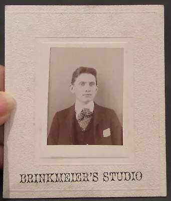 $4.95 • Buy Antique CDV Photo Of Young Man By Brinkmeier's Studio, W, Va.