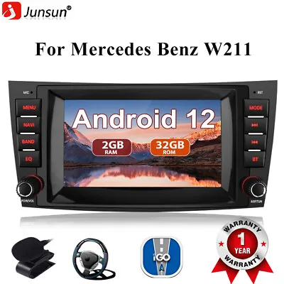 Sat Nav Radio For Mercedes Benz E Class W211 Cls W219 Stereo 32g Android 12.0 BT • £151.19
