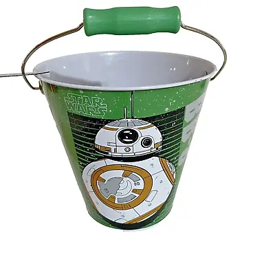 Child Metal Bucket Plastic Handle Tin Pail Easter Basket Sand BB8 StarWars NEW • $6.95