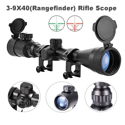 Pinty Rifle Scope Rangefinder Illuminated Green 3-9X40 Optics Hunting Air Sniper • $33.99