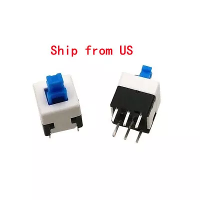 10PCs Micro Switch Self-locking Type Square Button Switch Control 7 * 7mm 6 Pin • $4.99