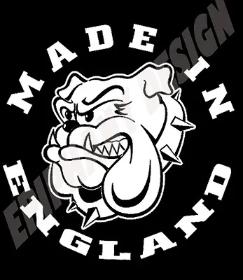 Made In England T-Shirt Bulldog Design Proud To Be English Free UK Postage 80's • £12.99