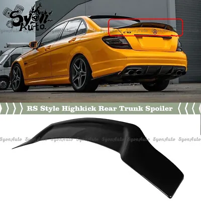 Fit 08-2014 Mercedes Benz W204 Gloss Black Rs Style High Kick Trunk Spoiler Wing • $79.99