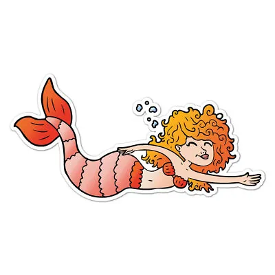 Cartoon Mermaid Vinyl Decal Sticker Indoor Outdoor 3 Sizes #8644 • $5.95