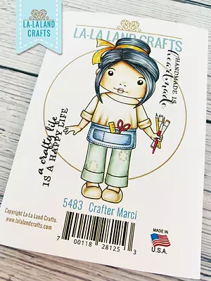CRAFTER MARCI-La-La Land Crafts Cling Rubber Stamp-Stamping Craft-Marker-Artist • $12.50