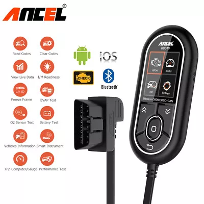 ANCEL BD310 OBD2 Scanner Bluetooth Car Diagnostic Scan Tool For Android & IPhone • £56.99