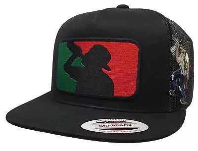 El Borracho De Mexico Hat Black Mesh Mexico Logo Federal El Chapo Guzman • $20