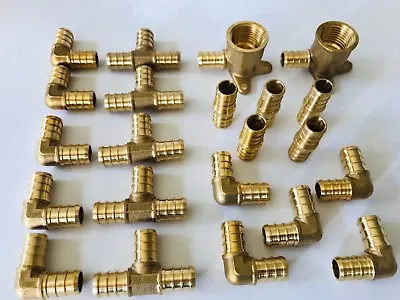 EFIELD 1/2  PEX FITTINGS (2  1/2x1/2 DROP-EAR ELBOW 10 ELBOWS，5 COUPLINGS5 TEES • $27.54