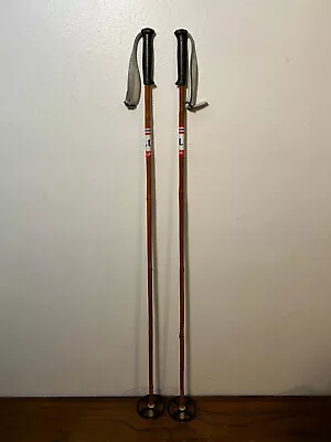 Vintage Liljedahl 53  Bamboo Nordic Cross Country XC Ski Poles Handmade Norway • $95