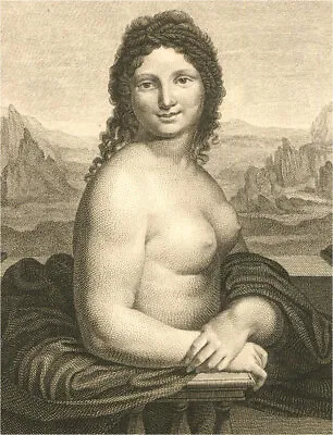 £66 • Buy Jean Baptiste Michel After Da Vinci - 18th Century Engraving, Joconda
