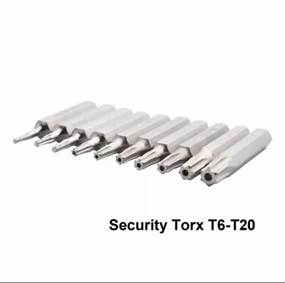 Torx Micro Bit Driver Set Security Torx T3 T4 T5 T6 T7 T8 T9 T10 T15 T20 10 PCSX • $9.98