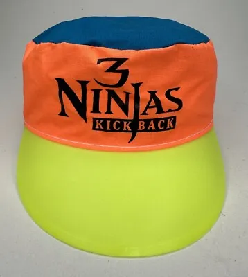 Vintage 3 Ninjas Kick Back 1994 Movie Promo Hat Cap Neon 90’s RARE • $65