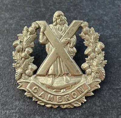 Genuine Cameron Highlanders Cap Badge • £10