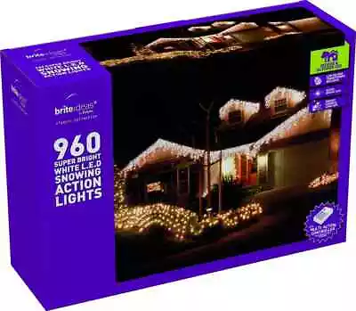 Festive Productions Snowing Icicle 960 LED Lights White - New RRP £69.99 • £24.99