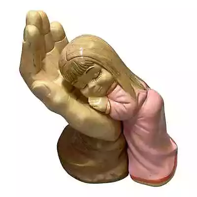 Vintage 1977 Scioto Ceramics Girl In God's Hand Figurine • $45.09