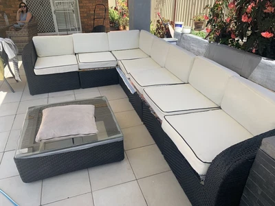 $360 • Buy Outdoor Sofa PE Wicker Rattan Garden Lounge Furniture Setting