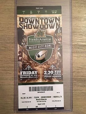 2016 Music City Bowl Tennessee Volunteers Vs Nebraska Official Ticket Stub MINT • $9.99