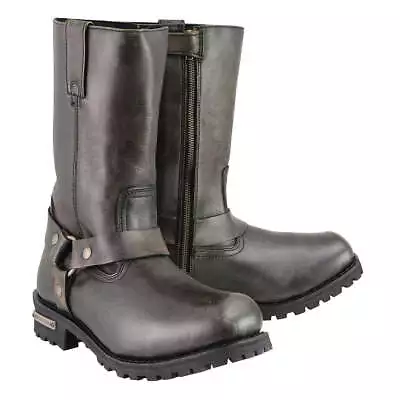 Milwaukee Leather Men's Classic Distressed Brown 'Wide Width' Motorcycle Boots • $159.99