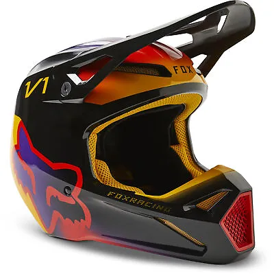 Fox Racing Men's Motocross V1 TOXSYK Helmet DOT/ECE (Black) 29659-001 • $161.46