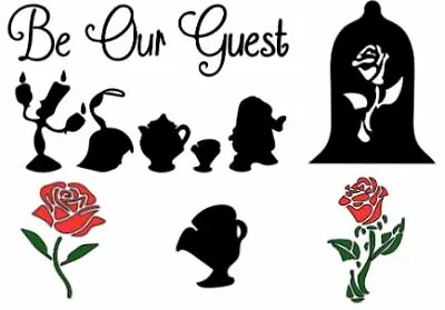 $6 • Buy Disney Beauty Beast Belle Rose Be Our Guest Chip Vinyl Window Car Decal/Sticker