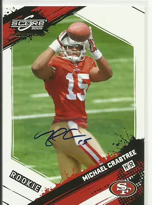 2009 Score #372 Michael Crabtree Rookie Auto Autograph /199 $RARE$ RAIDERS 49ERS • $19.99