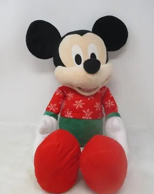 14” Disney Mickey Mouse Christmas Stuffed Plush Doll • $10.99