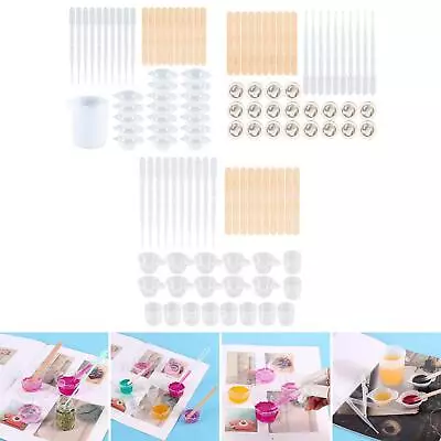 Reusable DIY Glue Tools Silicone Jewelry Making Wood Rod Dropper Epoxy Resin Kit • £5.66