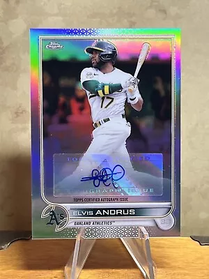 2022 Topps Chrome Update Elvis Andrus Refractor Auto #AC-EA Oakland Athletics • $6