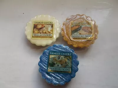 Yankee Candle Usa Rare Wax Tarts  Blueberry Scone Milk & Cookies Banana Nutbread • £7.50