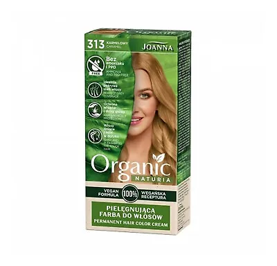 Joanna Naturia Organic Permanent Color Cream Cover Grey Hair Dye Colour VEGAN • £9.99