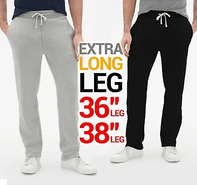 EXTRA LONG LEG Jogging Joggers Gym Bottoms Mens / Womens Big & Tall 36  38  LEG • £27.95